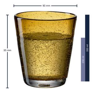 Verres Burano (lot de 6) Verre sodocalcique - 330 g - Ambre jaune