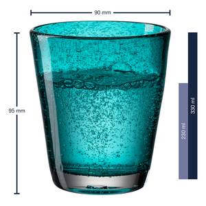 Drinkglas Burano (set van 6) kalk-natron glas - 330 ml - Turquoise