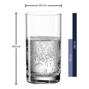 Drinkglas Easy+ (set van 6) transparant  260 ml