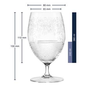 Wasserglas Chateau (6er-Set) Transparent - 380 ml