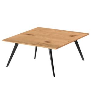 Table basse Bellano I Placage en bois véritable - Chêne noueux - 75 x 75 cm