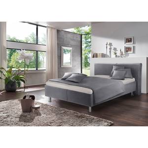 Gestoffeerd bed Playas Zilver - 160 x 200cm - H2 zacht