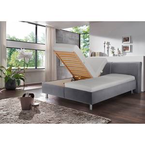 Gestoffeerd bed Playas Zilver - 180 x 200cm - H2 zacht