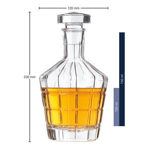 Service À Whisky, Verre, Transparent (1 carafe de 750ml + 6 verres