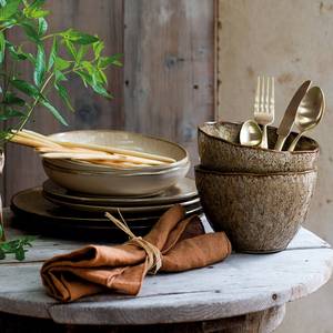 Assiettes en céramique Matera (18 élém.) Céramique - Ambre - Ambre jaune