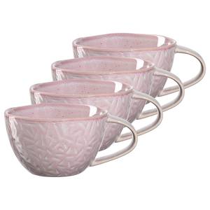 Tasses en céramique Matera (lot de 4) Céramique - Rose - Rose