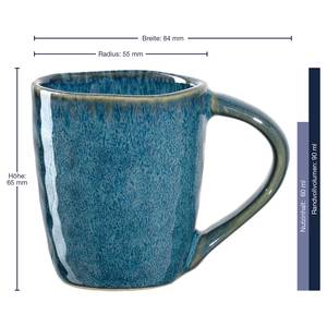 Espressotasse Matera (4er-Set) Keramik - 90 ml - Blau