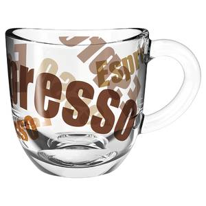 Tasse en verre transparent - lot de 6 Lot de 6 tasses à expresso