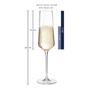 Champagneglazen Puccini (set van 6) transparant - 280 ml
