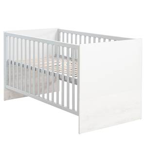 Babybett Maren 2 Grau - Holzwerkstoff - 76 x 80 x 142 cm