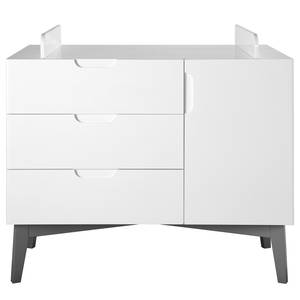 Commode à langer Retro 2 Blanc - Bois manufacturé - 78 x 103 x 118 cm