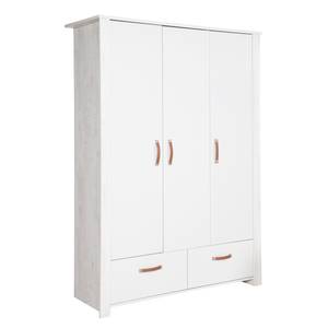 Armoire Mia Blanc - Bois manufacturé - 135 x 190 x 53 cm