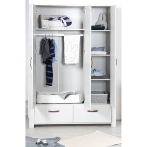 Armoire Mia Blanc - Bois manufacturé - 135 x 190 x 53 cm