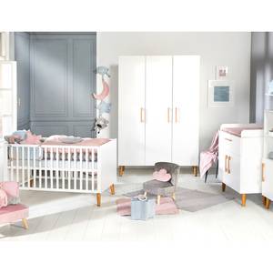 Chambre bébé Mick II (3 éléments) Blanc - Bois manufacturé