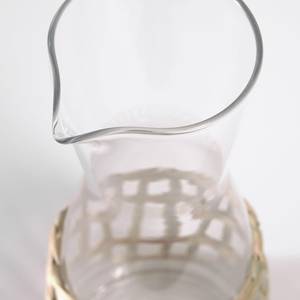 Kan Emelia glas - transparant met afwerking: bruin