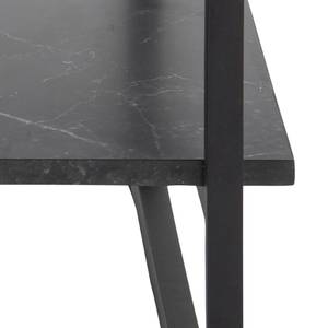Table basse Weems II Verre / Métal - Imitation marbre anthracite / Noir