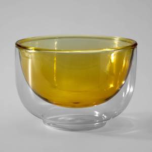 Schaal Braulia transparant glas - geel/transparant - Geel