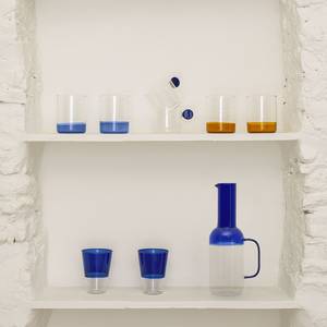 Glazen kan Diara transparant glas - blauw/transparant