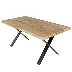 Eettafel Maimon Breedte: 160 cm - X-vorm - Rechte rand