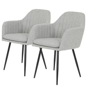 Chaises à accoudoirs Turtola (lot de 2) Gris lumineux