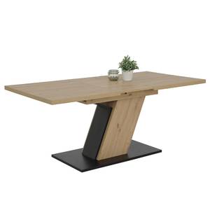 Eettafel Tuusula (met uitschuiffunctie) Artisan eikenhouten look/zwart