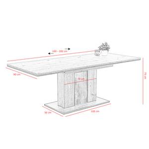 Table Ambato Imitation vieux bois / Noir