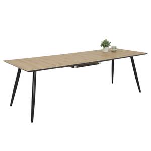 Eettafel Cambelen (met uitschuiffunctie) Artisan eikenhouten look/zwart