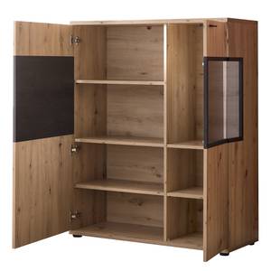 Highboard Ambato oudhouten look/zwart - Scharnieren rechts