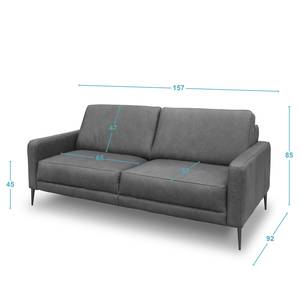 Sofa Suzette I (2-Sitzer) Echtleder - Echtleder Arelia: Cognac