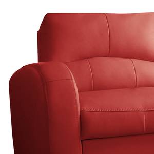 Canapé d’angle Nilsia Imitation cuir - Cuir Mabel: Rouge - Méridienne courte à droite (vue de face)