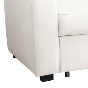 Canapé d’angle Nilsia Imitation cuir - Cuir synthétique Solis: Blanc - Méridienne courte à droite (vue de face)