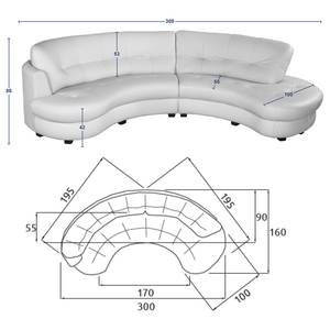 Ecksofa Komula Textil - Samt Onoli: Marineblau - Ottomane davorstehend rechts