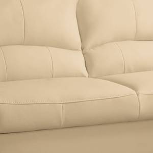 Canapé d’angle Nilsia Imitation cuir - Cuir Mabel: Beige - Méridienne courte à droite (vue de face)