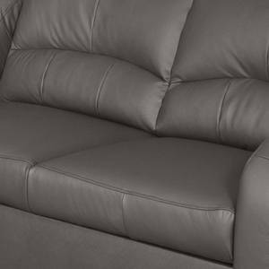 Canapé d’angle Nilsia Imitation cuir - Cuir synthétique Solis: Gris - Méridienne courte à gauche (vue de face)