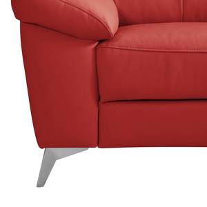 Canapé d’angle Nastola I Imitation cuir - Cuir Mabel: Rouge - Méridienne longue à droite (vue de face)