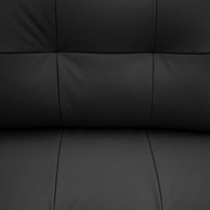 Canapé d’angle Heimari I Imitation cuir - Cuir Mabel: Noir - Méridienne courte à droite (vue de face) - Avec fonction couchage