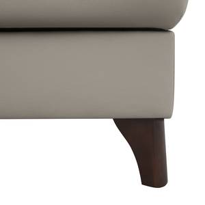 Canapé d’angle Heimari I Imitation cuir - Cuir Mabel: Gris clair - Méridienne courte à droite (vue de face) - Avec fonction couchage