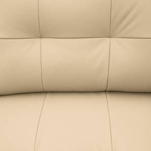 Ecksofa Heimari I Echtleder Mabel: Warmes Beige - Longchair davorstehend links - Mit Schlaffunktion