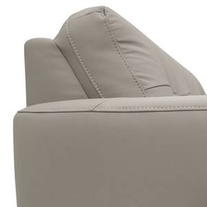Canapé d’angle Heimari I Imitation cuir - Cuir Mabel: Gris clair - Méridienne courte à gauche (vue de face) - Avec fonction couchage