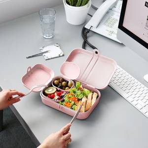 Lunchbox inkl. Besteck-Set Pascal Ready Polypropylen - Pink