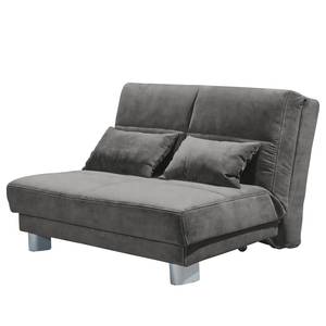 Canapé convertible Rakir Microfibre - Microfibre Enza: Gris foncé - Largeur : 120 cm