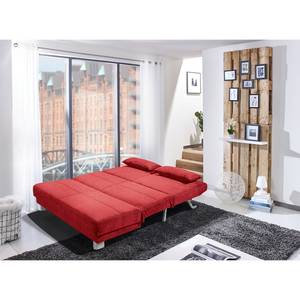 Schlafsofa Rakir Microfaser Enza: Rot - Breite: 160 cm