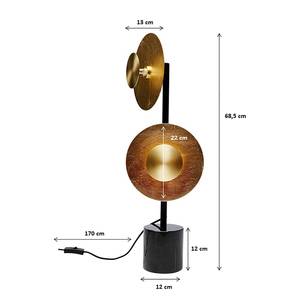 Tischleuchte Disc Stahl / Messing - 2-flammig