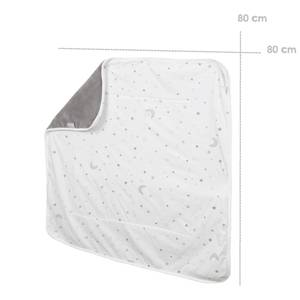 Kuscheldecke Sternenzauber II Weiß - Textil - 80 x 1 x 80 cm
