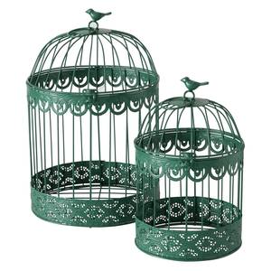 Cage à oiseaux Frederique (lot de 2) Fer - Vert - Vert