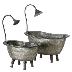 Cache-pots Wanne (lot de 2) Zinc - Gris