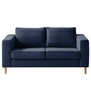 2-Sitzer Sofa COSO Classic Webstoff - Webstoff Milan: Dunkelblau - Esche