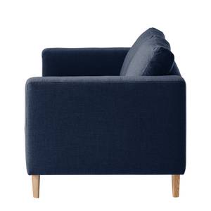 2-Sitzer Sofa COSO Classic Webstoff - Webstoff Milan: Dunkelblau - Esche