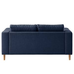 2-Sitzer Sofa COSO Classic Webstoff - Webstoff Milan: Dunkelblau - Esche