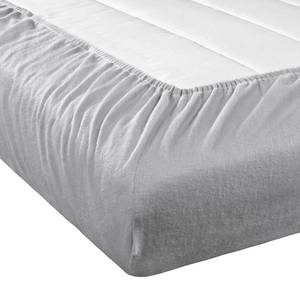 Drap-housse en flanelle Vindum Coton - Argenté - 90 x 200 cm